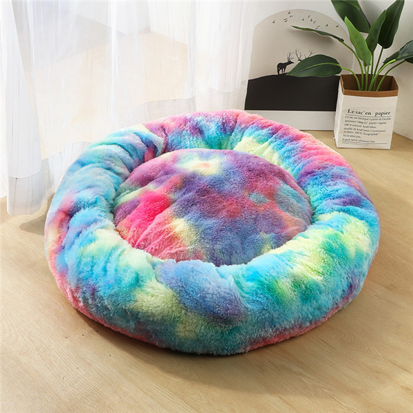 Dog Beds For Small Dogs Round Plush Cat Litter Kennel Pet Nest Mat Puppy Beds - Image 5