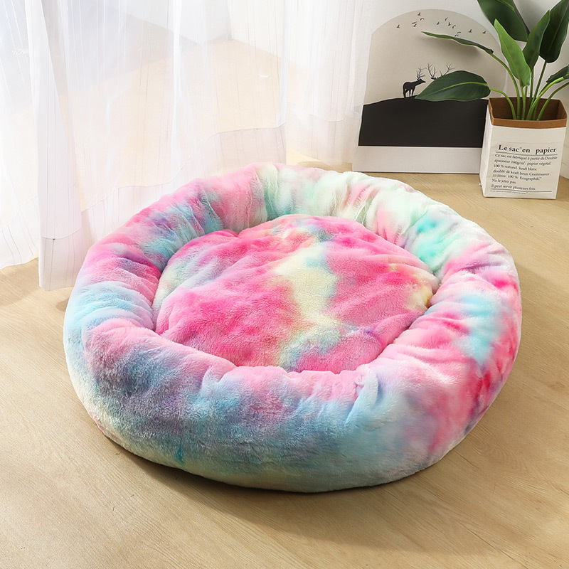 Dog Beds For Small Dogs Round Plush Cat Litter Kennel Pet Nest Mat Puppy Beds - Image 6